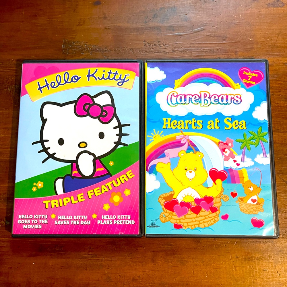 Hello Kitty & Care Bears DVDS
